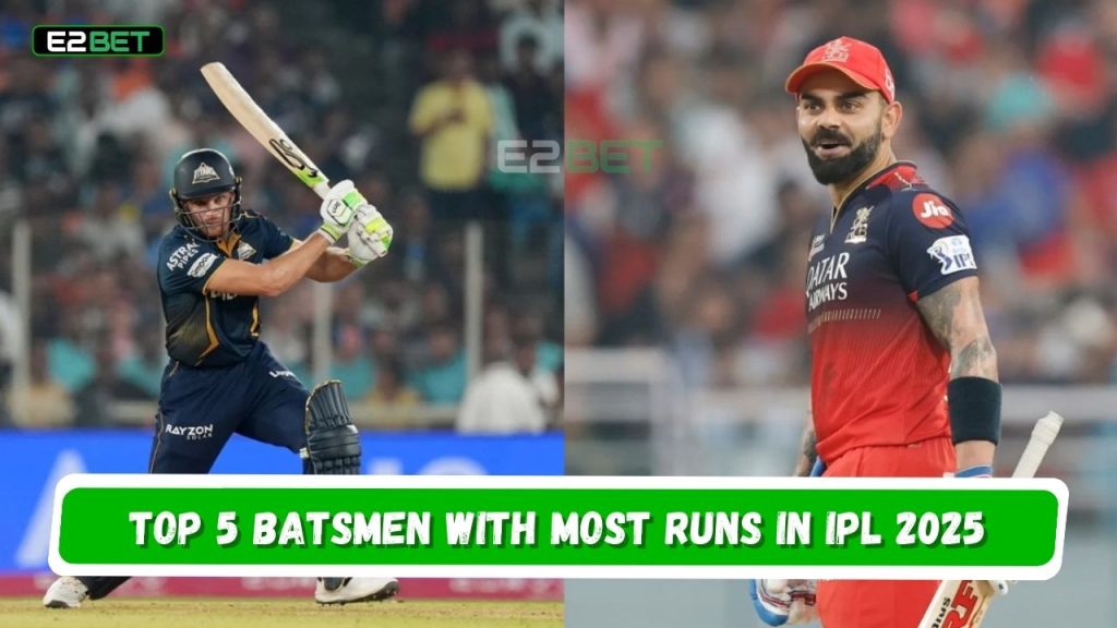 Top 5 Batsmen with Most Runs in IPL 2025