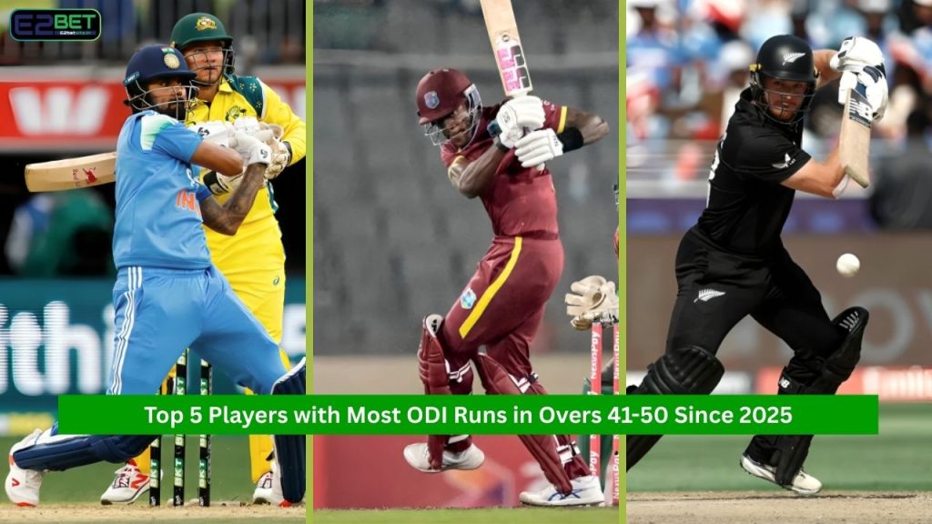 Most ODI Runs in Overs 41-50 Since 2025