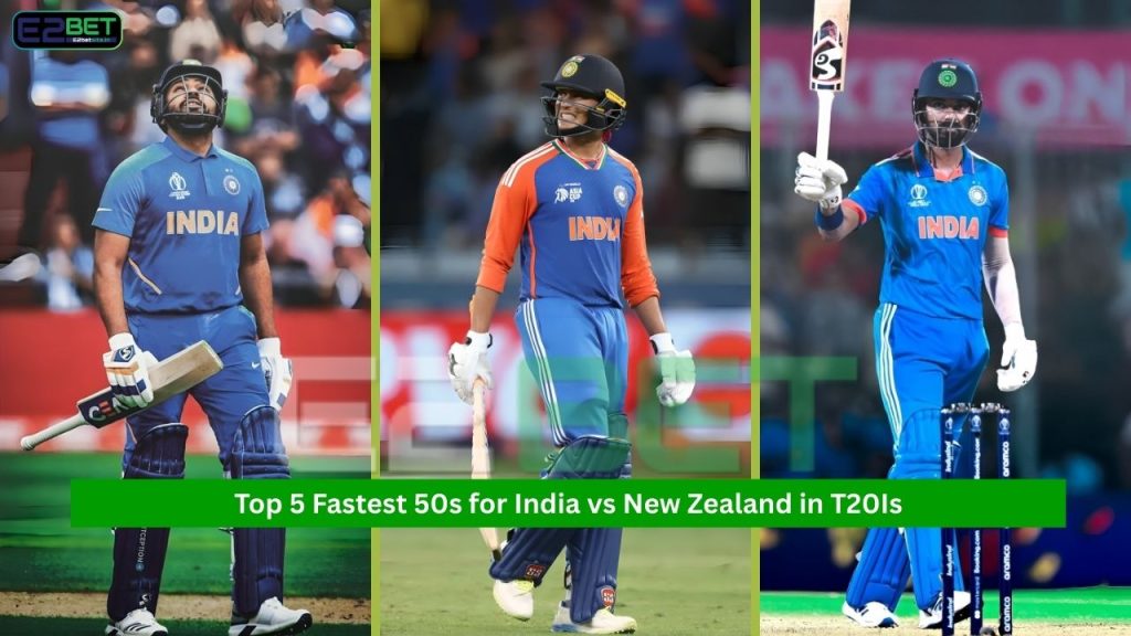 Fastest 50s for India vs New Zealand in T20Is
