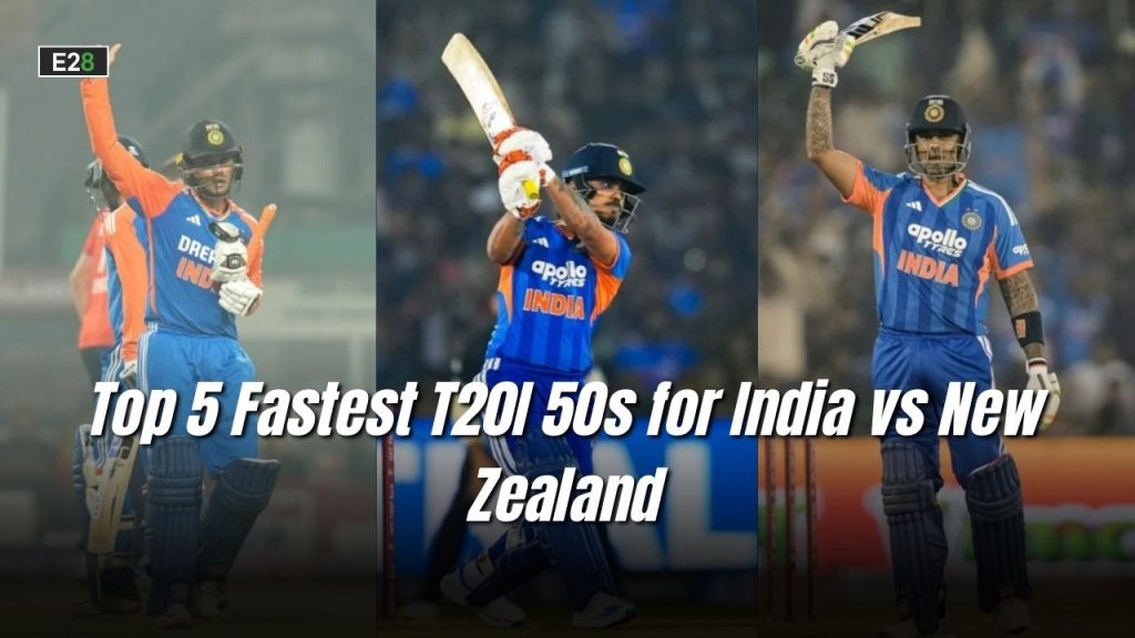 Fastest T20I 50s for India vs New Zealand
